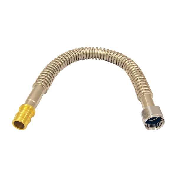 Apollo 3/4 in. PEX each X 3/4 in. D FPT 18 in. Corrugated Stainless Steel Water Heater Supply Line EPXCSST18 - main